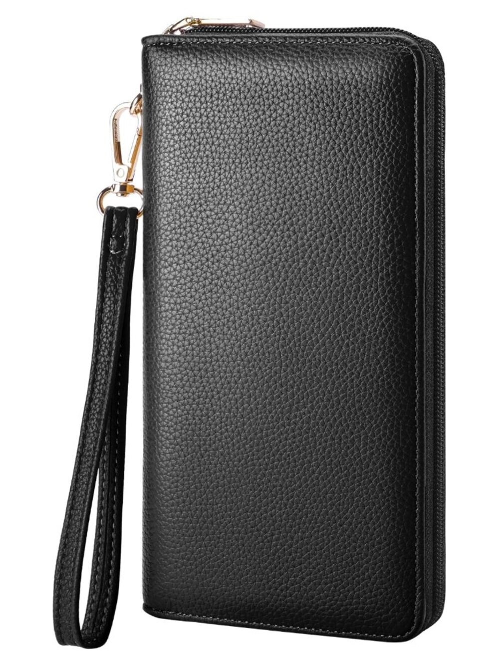 Vegan Leather Clutch Wallet RFID Blocking Wristlet Large Capacity